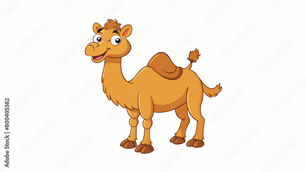 Poster a plump docile animal with a comical expression and a playful personality. its hump may not be as pr