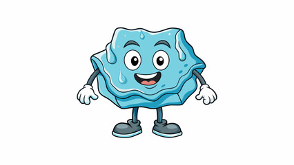 A pliable forgiving substance that can be reused and reshaped endlessly. It dries into a solid form but can be softened and reworked with water making. Cartoon Vector.