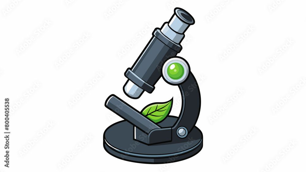 Leinwandbilder a round black tube with a silver eyepiece and a light on one end used for studying tiny specimens. t