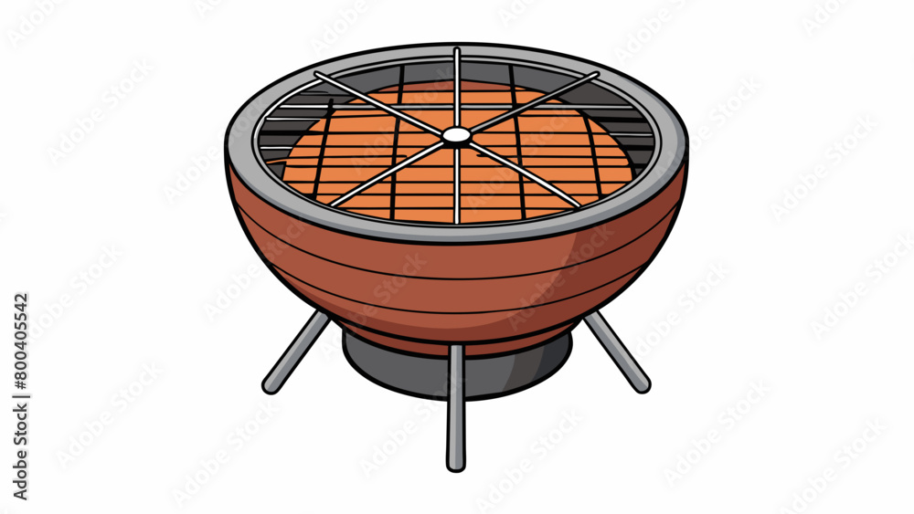 Poster a round collapsible grill made from heatresistant fabric making it easy to carry and store. it has a