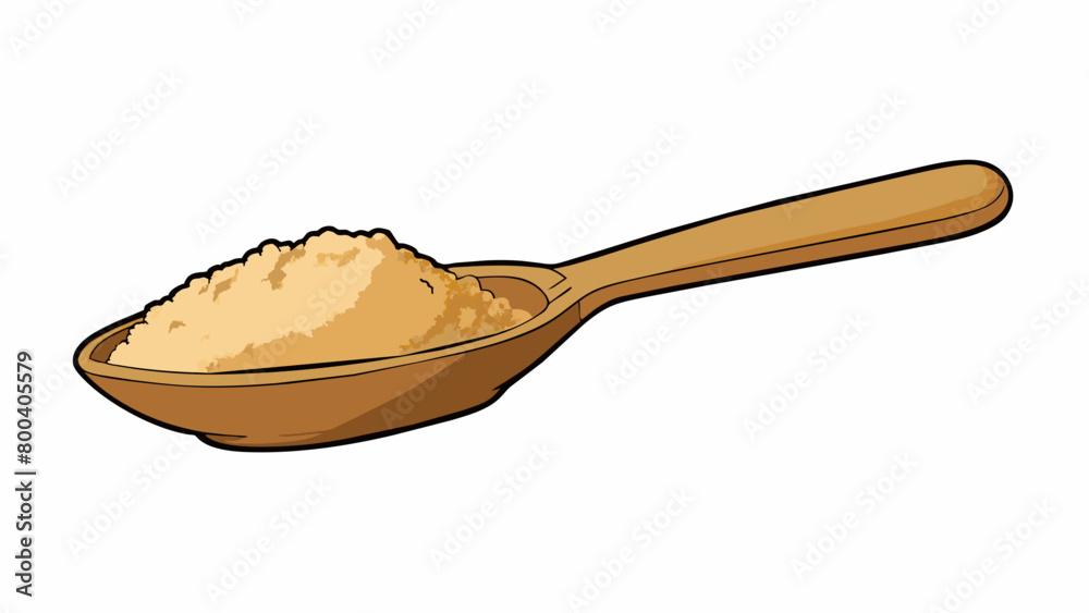 Poster a scoop of finely ground walnut flour a pale golden color with a soft powdery texture. the flour car