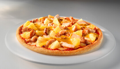 Bombay, Hähnchen, Ananas, Pizza, Italien, 