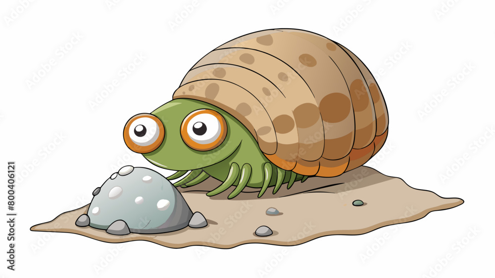 Poster a softbodied mollusk with bulbous eyes and a beaklike mouth pressing its suction cups onto a smooth 