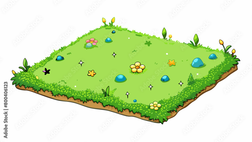 Poster a soft carpet of emerald green moss covers the forest floor dotted with sparkling gemstones and deli