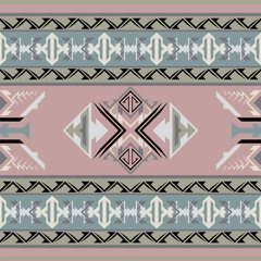 Seamless geometric pattern. Aztec. Ethnic tribe. Woven fabric printing, wrapping, wallpaper