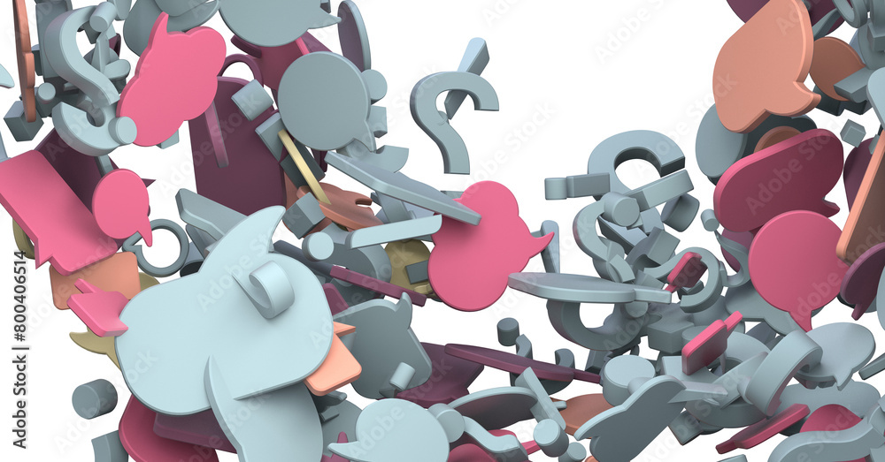 Poster touching 3d rendering flying email icon with his fin