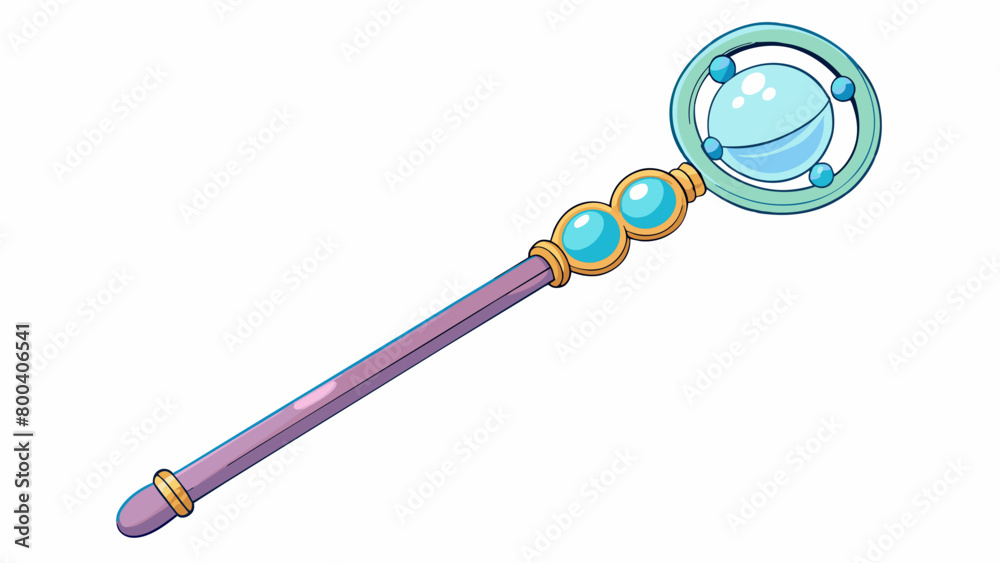 Poster A traditional bubble wand is made of simple wire with a larger loop at the bottom and a smaller one at the top. This classic design allows for easy. Cartoon Vector.