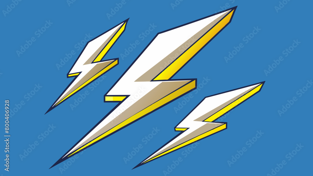 Poster Against the dark sky flashes of bright white lightning leapt between the clouds in sharp forked shapes. The thunder that followed was deafening. Cartoon Vector.
