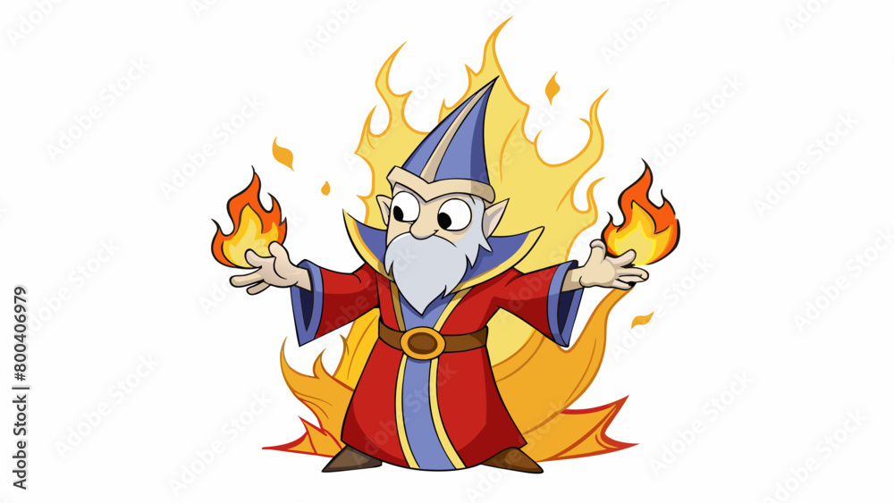 Poster amidst the chaos of battle a sorcerer weaves spells with intricate hand movements and whispered inca