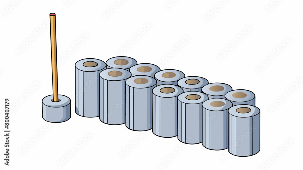 Poster Another instrument is a set of hollow metal cylinders that are different lengths. Each cylinder makes a unique clang sound when you strike it with a. Cartoon Vector.