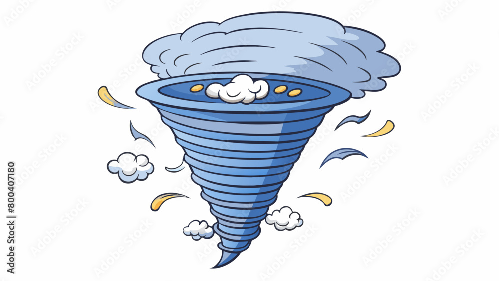 Poster as a powerful tornado touched down its massive funnelshaped cloud spun violently picking up debris a