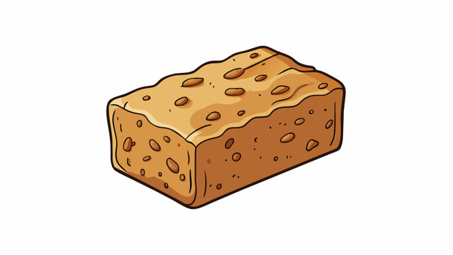 An unseasoned block of seitan made from pure wheat gluten with a neutral and chewy texture. It can be easily marinated or flad to create a variety of. Cartoon Vector.