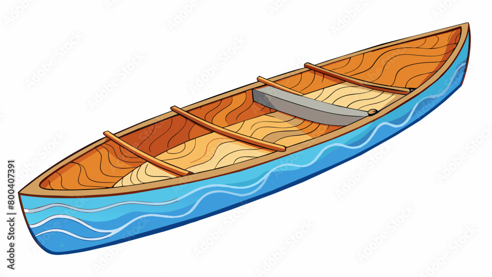 Poster floating peacefully on a quiet river the canoes smooth surface was adorned with delicate and intrica