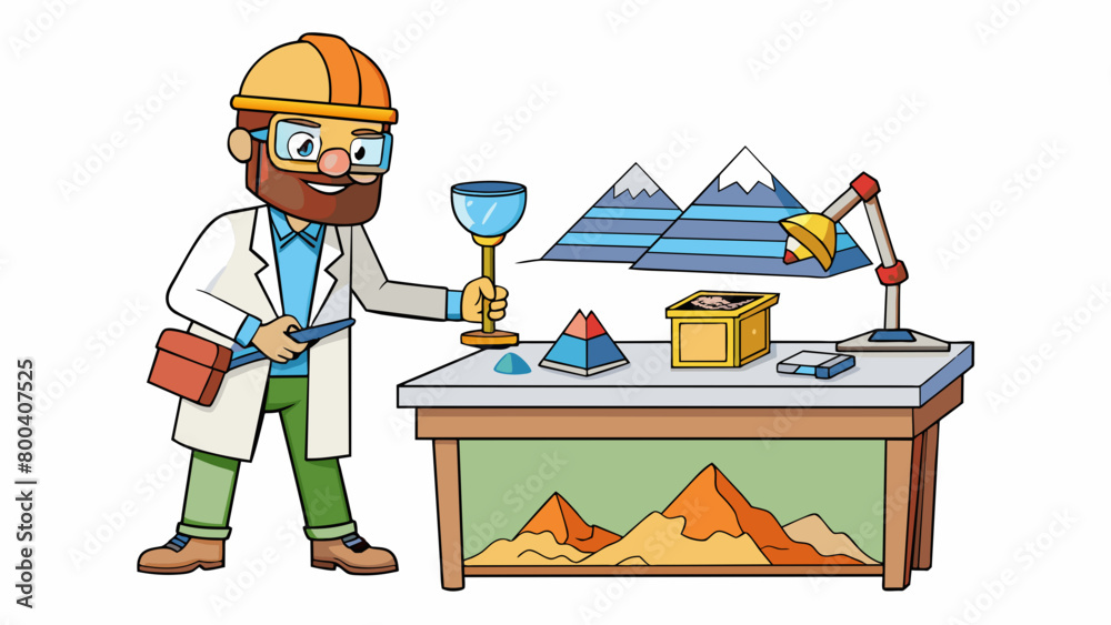 Poster in a laboratory setting a geologist may use specialized equipment such as a spectrometer to analyze 