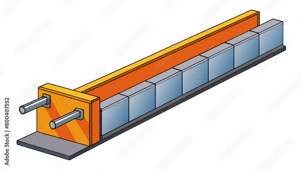 Poster In construction a horizontal bar is a steel reinforcement beam that is embedded horizontally within concrete walls or floors to provide strength and. Cartoon Vector.