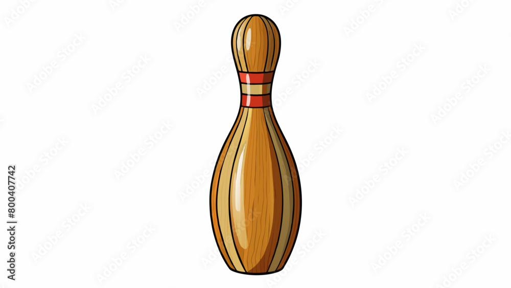 Poster made of durable solid wood the bowling pin has a cylindrical shape that tapers slightly towards the 