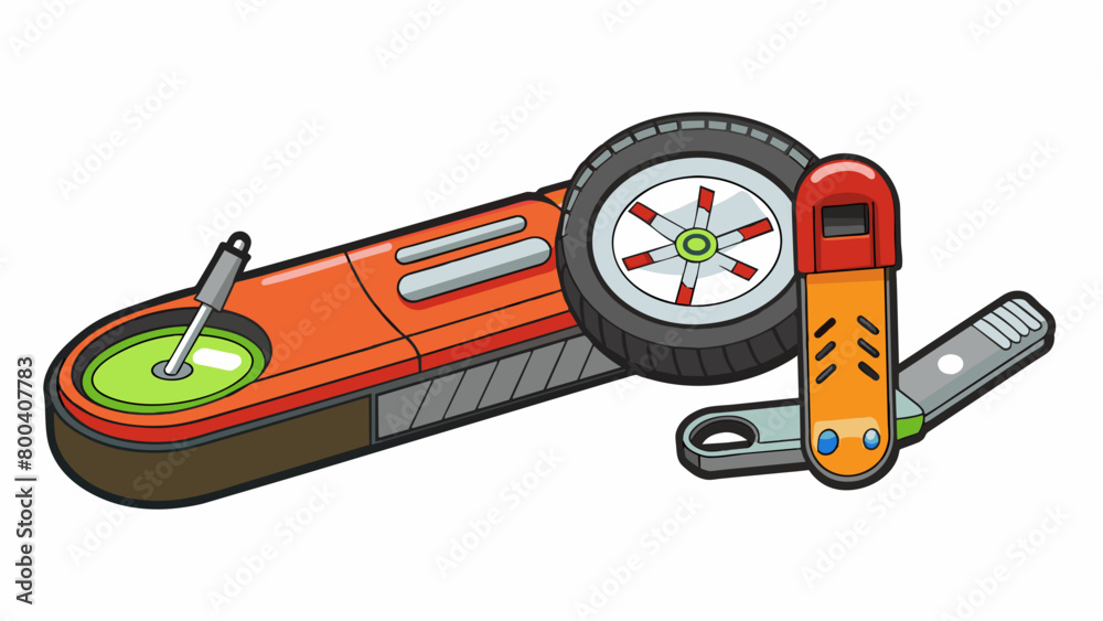 Poster perfect for car emergencies this multitool features a compact flashlight tire pressure gauge and sea