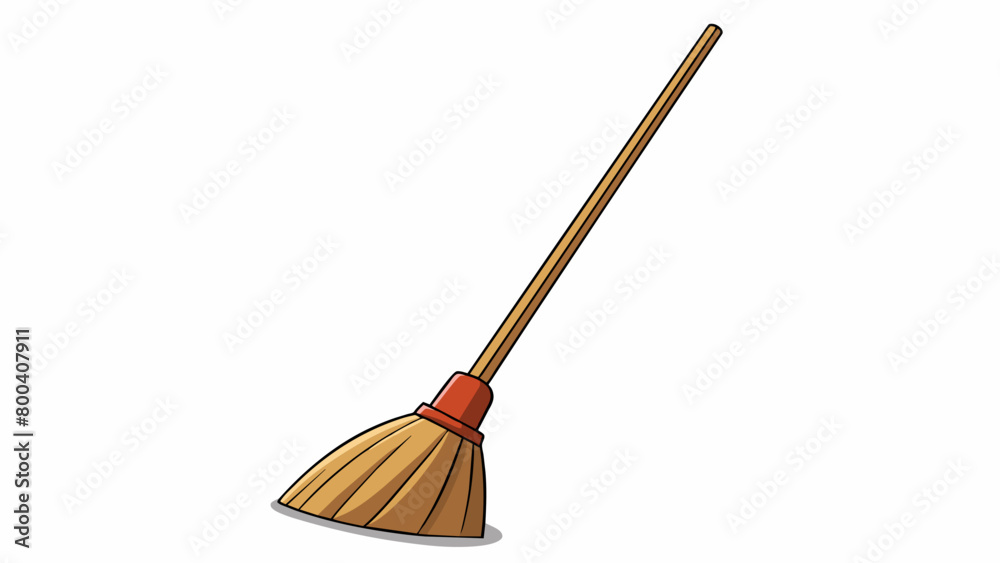 Poster standing tall in the corner of the room the broomstick had a sleek and modern design. its handle was