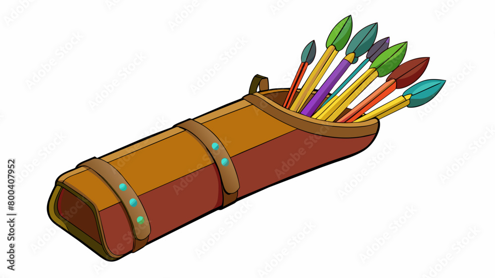 Aufkleber the archers quiver was adorned with feathers of different colors each one carefully selected for its
