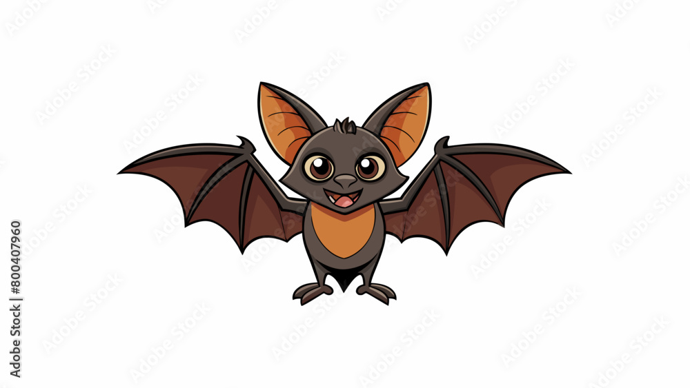 Poster the bat had sleek black wings that stretched out to almost twice its body length. its head was small