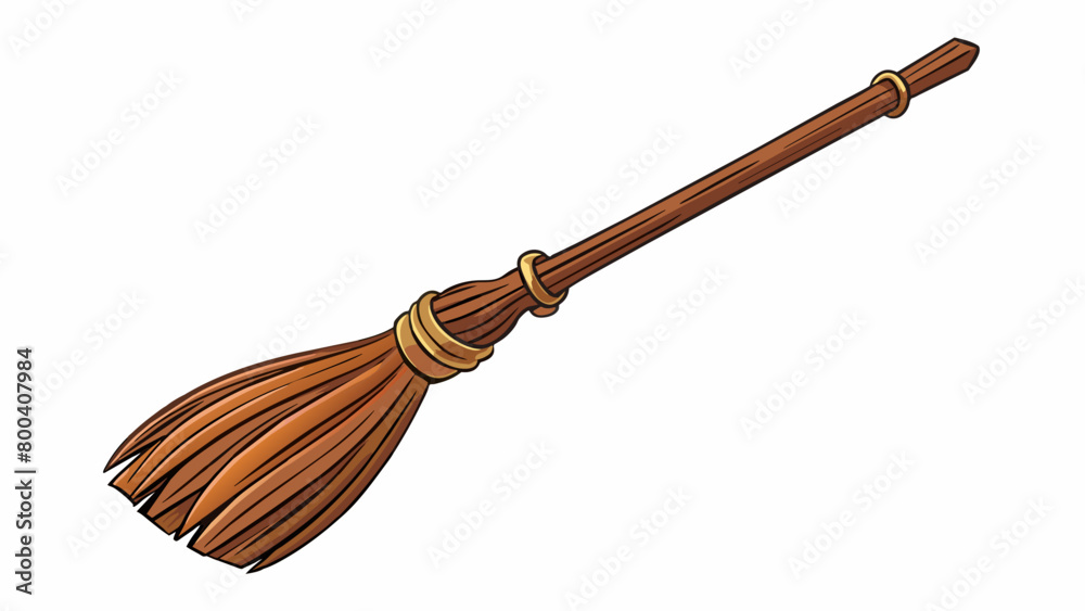 Poster the broomstick looked like it belonged in a witchs costume with its gnarled wooden handle and twiste