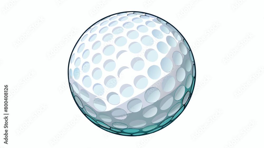 Poster the golf ball is a small round object with a bright white exterior. it is designed to be hit with go