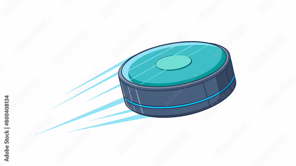 Poster The hockey puck is known for its incredible speed and ability to glide effortlessly across the ice. Its smooth surface and round shape make it easy to. Cartoon Vector.