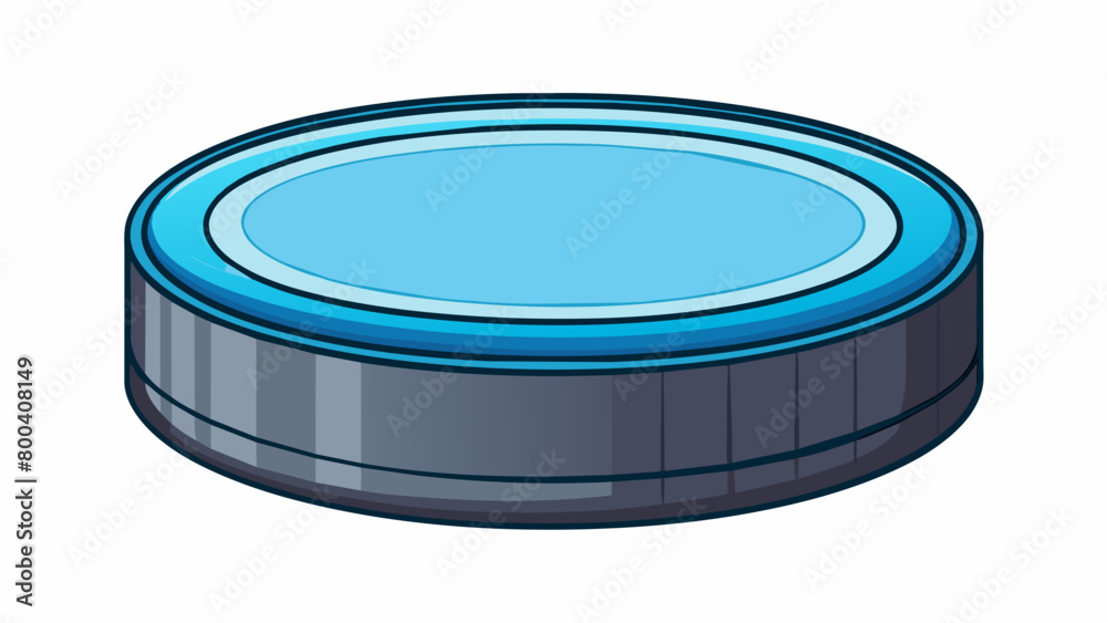 Poster the hockey puck is a small diskshaped object made of dense rubber. it is about three inches in diame
