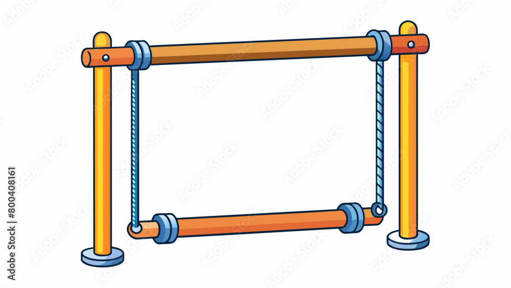 Poster The horizontal bar is also a popular suspension training tool that consists of two ss with handles suspended from a horizontal bar allowing users to. Cartoon Vector.