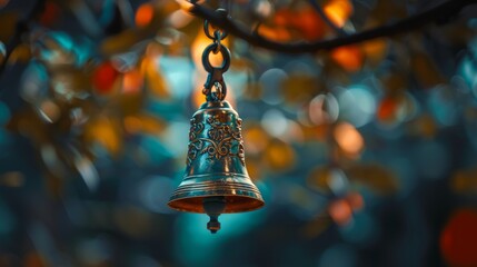 An elegant ring bell, typically used in service or hospitality settings. - Powered by Adobe