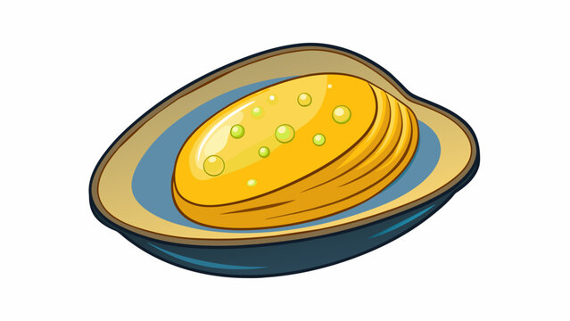 The mussel is a bivalve molusk with a flat oblong shell that is covered in tiny bumps. Its shell opens with a distinct hinge revealing a soft y. Cartoon Vector.