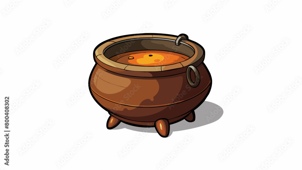 Poster the small cauldron was made of thick earthenware the edges chipped and worn from frequent stirring. 