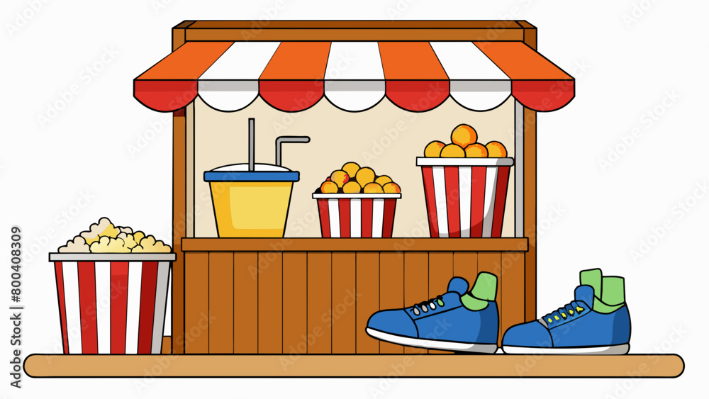 Poster the smell of freshly polished wood and popcorn fills the air coming from a concession stand near the
