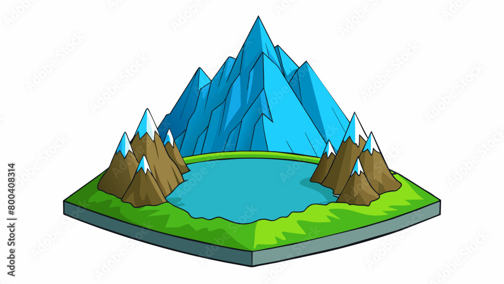 Aufkleber the steep and jagged sides of the mountain seem to reach up towards the heavens creating a striking 