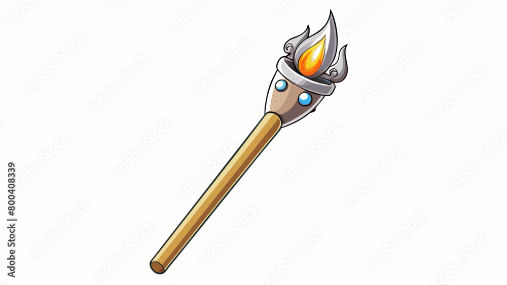 Poster the third match is a long and sleek silver stick with a thick smooth head. it exudes a sense of soph