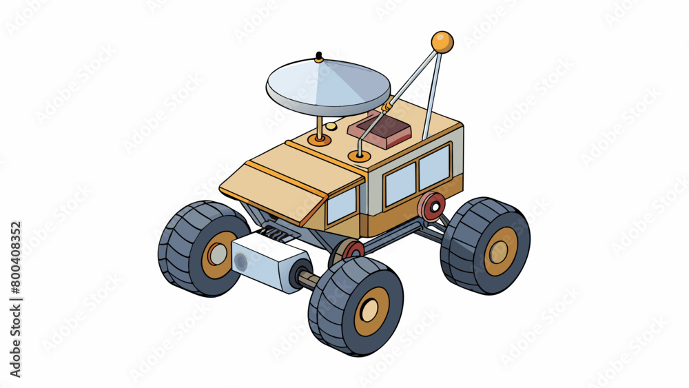 Poster the third lunar rover is a compact sixwheeled vehicle with a low flattened body and a large communic
