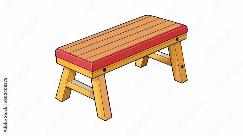 Aufkleber the vaulting horse is a simple yet essential part of gymnastics equipment resembling a wooden bench 