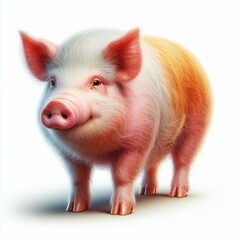 piggy  on white background