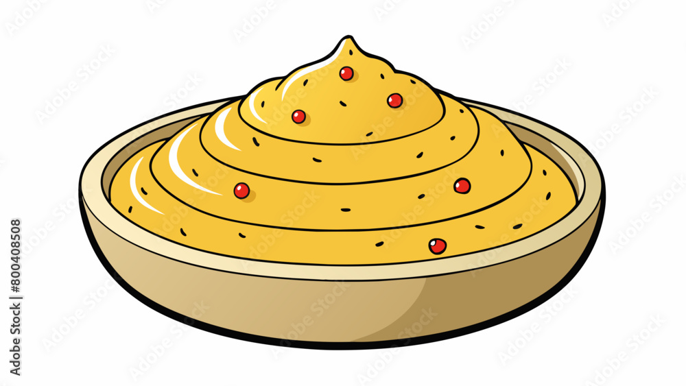 Fototapete this hummus is a smooth light brown spread with a tangy lemon flavor and a hint of garlic. it is spe