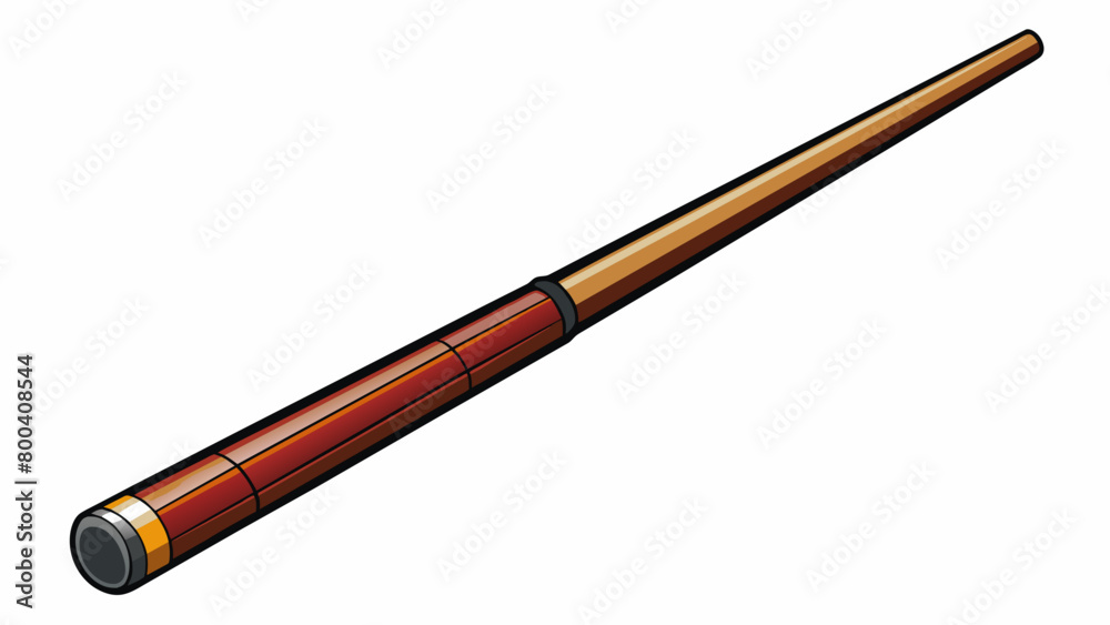 Poster This snooker cue is designed for portability and convenience with a retractable feature that allows it to be easily stored and carried in a compact. Cartoon Vector.