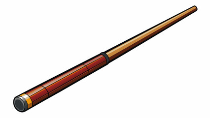 This snooker cue is designed for portability and convenience with a retractable feature that allows it to be easily stored and carried in a compact. Cartoon Vector.