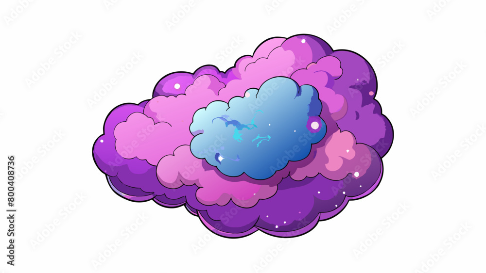 Poster Within a Galaxy there are also large clouds of dust and gas called nebulae. These nebulae can range in color from vibrant pinks and purples to deep. Cartoon Vector.