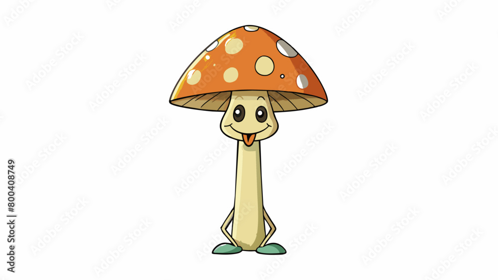 Poster with a tall and slender stalk topped by a smooth domed cap the mushroom resembles a miniature paraso
