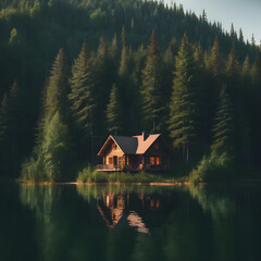 Obraz premium house in the mountains