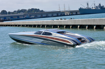 speed boat on the water