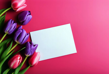 'tulips purple copy flowers brush original red Greeting mother's Mothers background cards happy Day wishes handwritten pink text typeface banner space Background Flower Woman Design Banner Font'