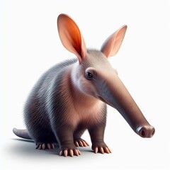 Aardvark on white