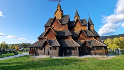 Fototapeta na wymiar Heddal stave church - Norway