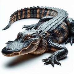 crocodile on white background