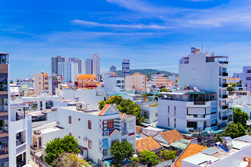 The Vietnamese quarter.
The southern part of Nha Trang city in Vietnam.